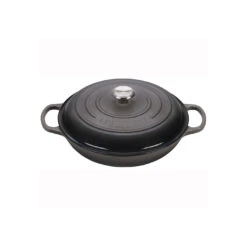 Le Creuset 3 1/2 Qt. Signature Braiser W/Stainless Steel Knob - Oyster- Personalized Engraving Available