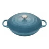 Le Creuset 3 1/2 Qt. Signature Braiser W/Stainless Steel Knob - Caribbean- Personalized Engraving Available -Redel Cookware Shop le creuset 3qt signature braiser caribbean ls2532 3017ss