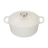 Le Creuset 4 1/2 Qt. Signature Round Dutch Oven W/Stainless Steel Knob - White- Personalized Engraving Available 1 Le Creuset 4 1/2 Qt. Signature Round Dutch Oven W/Stainless Steel Knob - White- Personalized Engraving Available -Redel Cookware Shop le creuset 4 1 2 qt signature round dutch oven white ls2501 2416ss