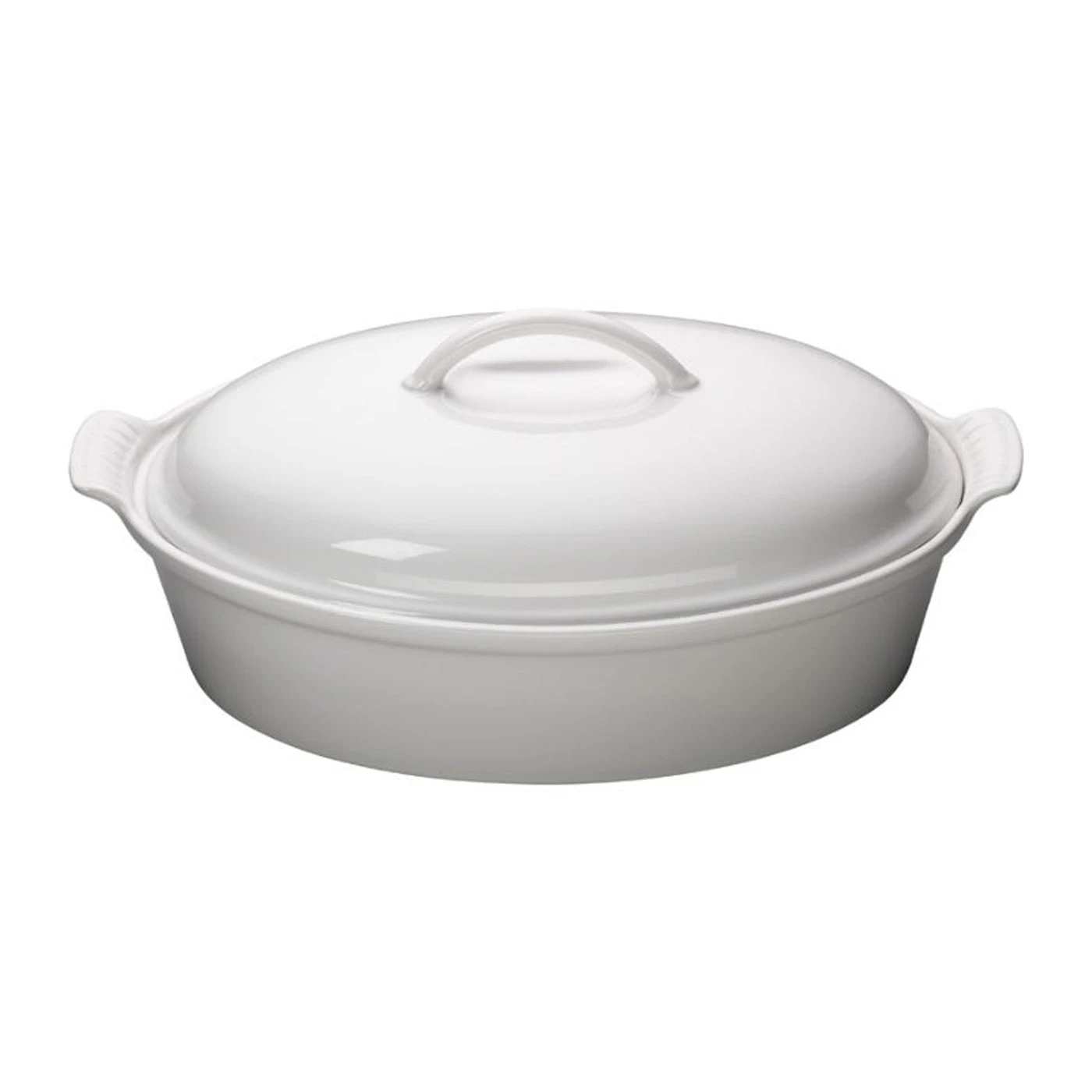 Le Creuset 4 Qt. (14") Heritage Covered Oval Casserole - White 3 Le Creuset 4 Qt. (14") Heritage Covered Oval Casserole - White