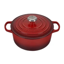 Le Creuset 4 1/2 Qt. Signature Round Dutch Oven W/Stainless Steel Knob - Cerise- Personalized Engraving Available