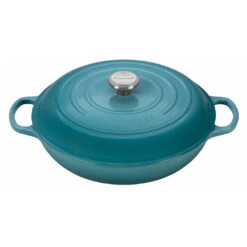 Le Creuset 5 Qt. Signature Braiser W/Stainless Steel Knob - Caribbean- Personalized Engraving Available