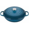 Le Creuset 5 Qt. Signature Braiser W/Stainless Steel Knob - Deep Teal- Personalized Engraving Available