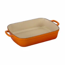Le Creuset 5 1/4 Qt. (11.7" X 16.8") Signature Rectangular Roaster- Flame