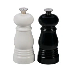 Le Creuset 5" X 2" Petite Salt And Pepper Mill Set - Black & White