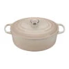 Le Creuset 6 3/4 Qt. Signature Oval Dutch Oven W/Stainless Steel Knob - Meringue- Personalized Engraving Available