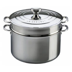 Le Creuset 9 Qt. Stockpot W/Lid & Deep Colander Insert - Stainless Steel