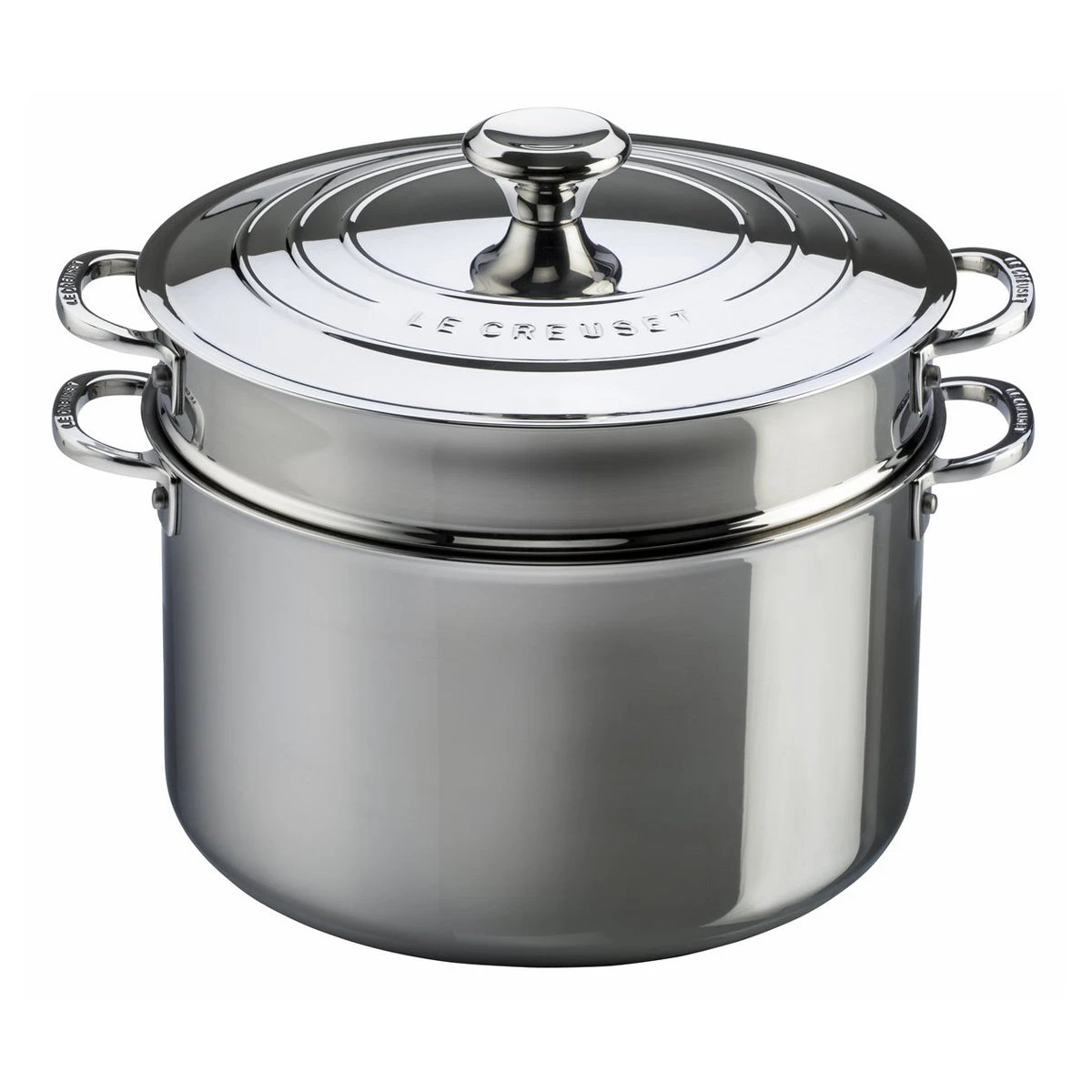 Le Creuset 9 Qt. Stockpot W/Lid & Deep Colander Insert - Stainless Steel 3 Le Creuset 9 Qt. Stockpot W/Lid & Deep Colander Insert - Stainless Steel