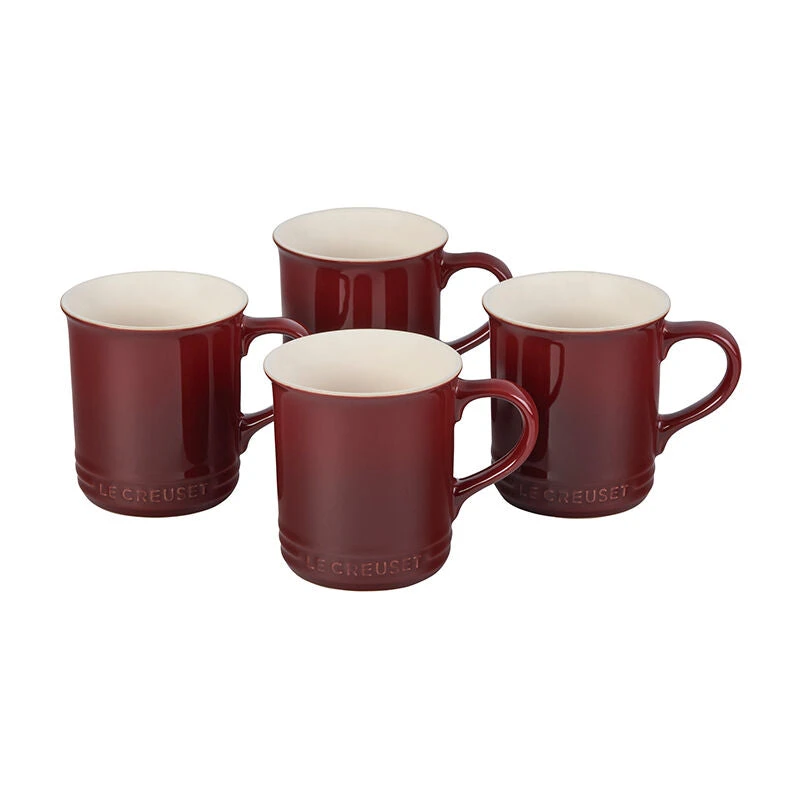 Le Creuset Set Of 4 - 14 Oz. Mugs - Rhone 3 Le Creuset Set Of 4 - 14 Oz. Mugs - Rhone