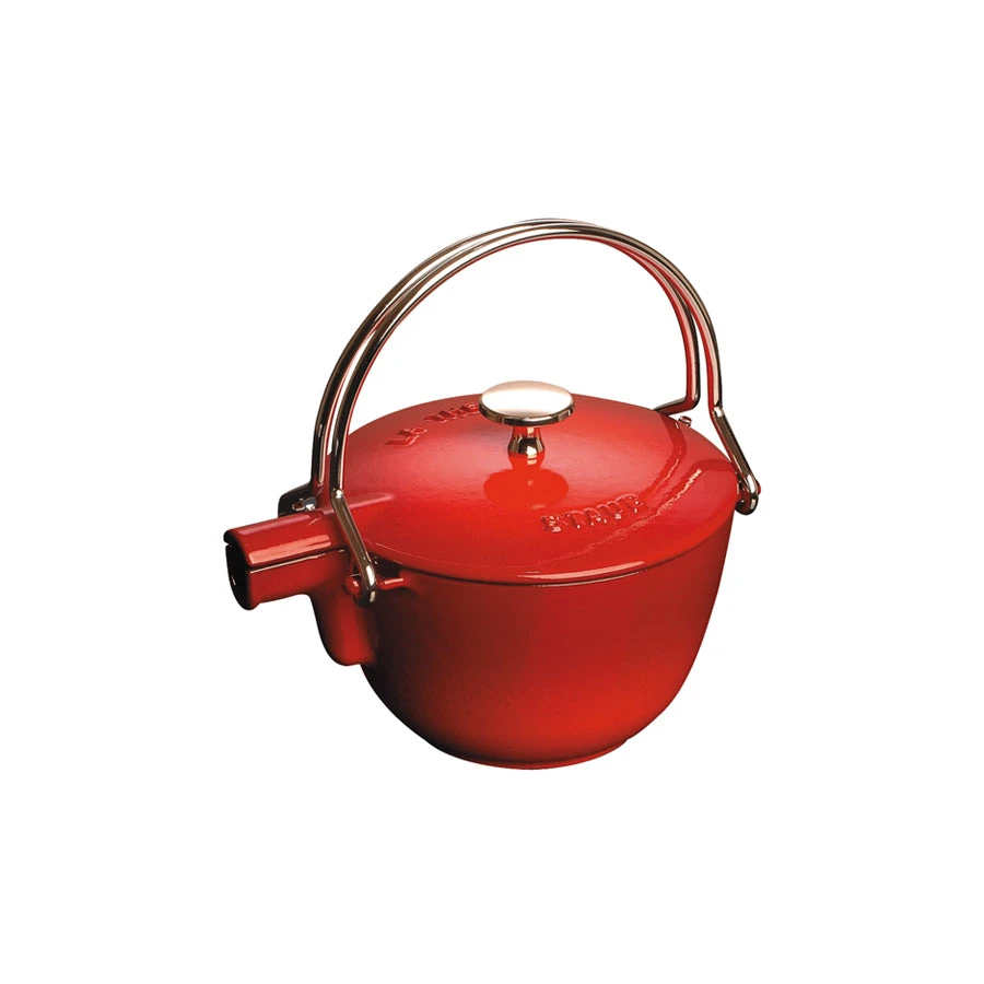 Staub Round Teapot/Kettle - 1QT - Cherry 3 Staub Round Teapot/Kettle - 1QT - Cherry