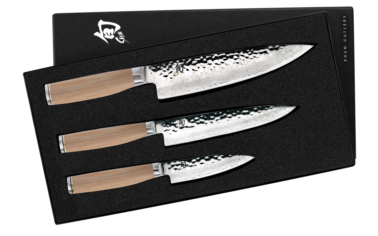 Shun Premier Blonde - 3 Pc. Set: Paring 4", Utility 6 1/2" And Chef's 8" 3 Shun Premier Blonde - 3 Pc. Set: Paring 4", Utility 6 1/2" And Chef's 8"