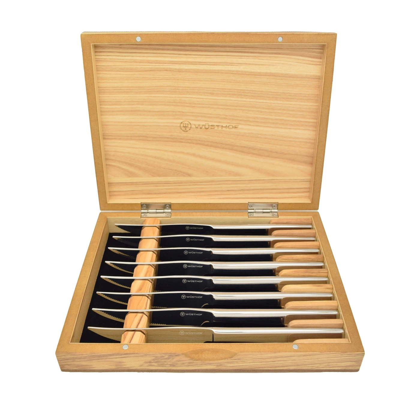 Wusthof - 8 Pc. Mignon Stainless Steel Knife Set In Olivewood Chest 3 Wusthof - 8 Pc. Mignon Stainless Steel Knife Set In Olivewood Chest